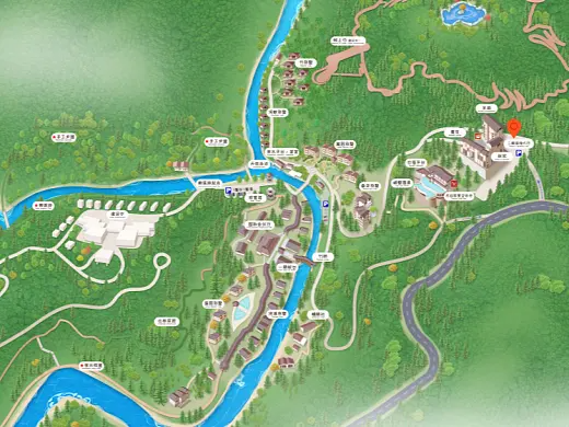 安吉结合景区手绘地图智慧导览和720全景技术，可以让景区更加“动”起来，为游客提供更加身临其境的导览体验。